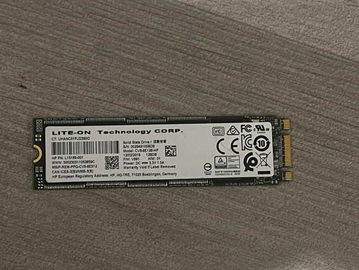 LITE-ON 128GB SSD M.2 -, Computers en Software, Harde schijven, Zo goed als nieuw, Laptop, SSD, Ophalen of Verzenden