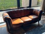Chesterfield bank 2,5 zits, Ophalen, Zo goed als nieuw, 75 tot 100 cm, Leer