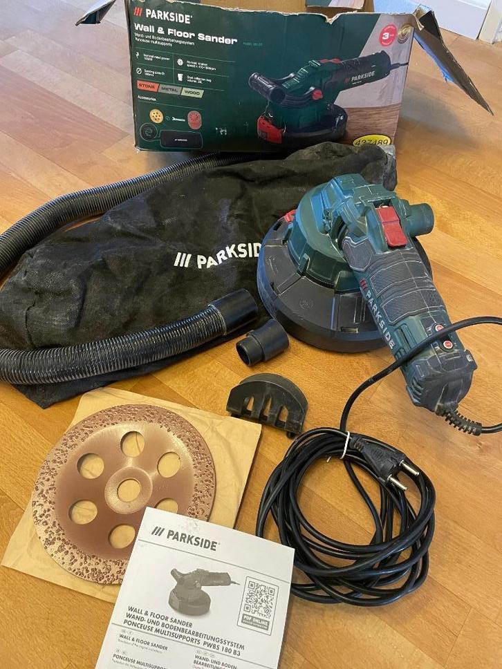 PARKSIDE 1050W schuurmachine + schuurpapier sets, Doe-het-zelf en Verbouw, Gereedschap | Schuurmachines, Gebruikt, Vlakschuurmachine
