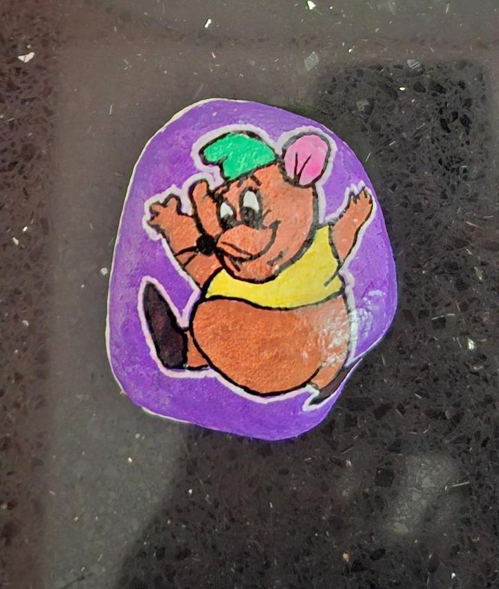 nieuw- Pieter ( uit Assepoester) decoratiesteen/ happy stone, Verzamelen, Disney, Nieuw, Beeldje of Figuurtje, Overige figuren