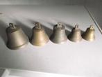5 Koperen Bellen, Ophalen of Verzenden, Koper