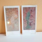 Allfons Mucha Printemps en Hiver afbeelding achter glas 0704, Minder dan 50 cm, Gebruikt, ?, Print