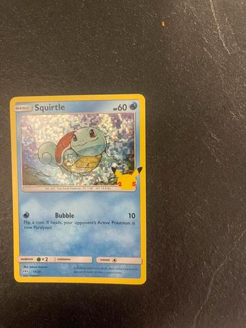 Squirtle holo 25th beschikbaar voor biedingen