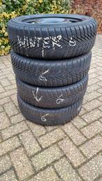 4x Continental Winterbanden VW 185 60 R15  6+mm profiel!, Ophalen, Gebruikt, 15 inch, Banden en Velgen