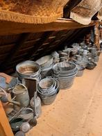 Brocante vintage zinken teil, Antiek en Kunst, Ophalen of Verzenden