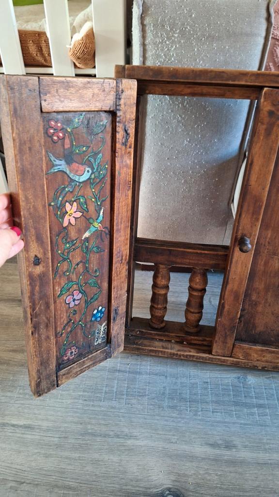 antiek luik, handgeschilderd, Huis en Inrichting, Woonaccessoires | Kamerschermen, Zo goed als nieuw, Ophalen