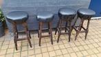 Bar met 4 krukken, Huis en Inrichting, Barren, Ophalen, Gebruikt, Inclusief barstoelen
