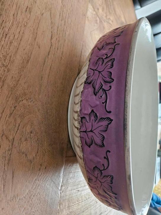 Antieke St. Grislain Lampetschaal - 1858, Antiek en Kunst, Antiek | Schalen, Ophalen