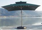 Zweefparasol met Ledverlichting Kaki groen splinternieuw!, Ophalen, Verstelbaar, 2 tot 3 meter, Zweefparasol
