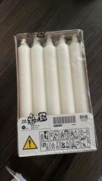 Kroonkaarsen wit 19cm, Overige materialen, Wit, Ophalen of Verzenden, Zo goed als nieuw