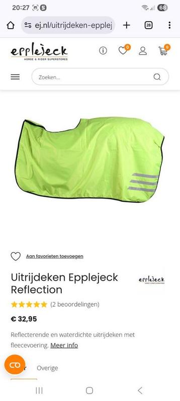 Reflecterende uitrijdeken maat 145/195 beschikbaar voor biedingen
