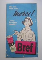 Oude reclame folder / poster BREF circa 1950, Ophalen of Verzenden, Gebruikt, Overige typen