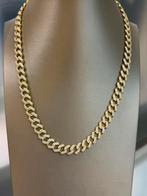 18KT Goud - 89.19 Gram - 20ct diamanten - CUBAN - Ketting, Sieraden, Tassen en Uiterlijk, Kettingen, Ophalen, Zo goed als nieuw
