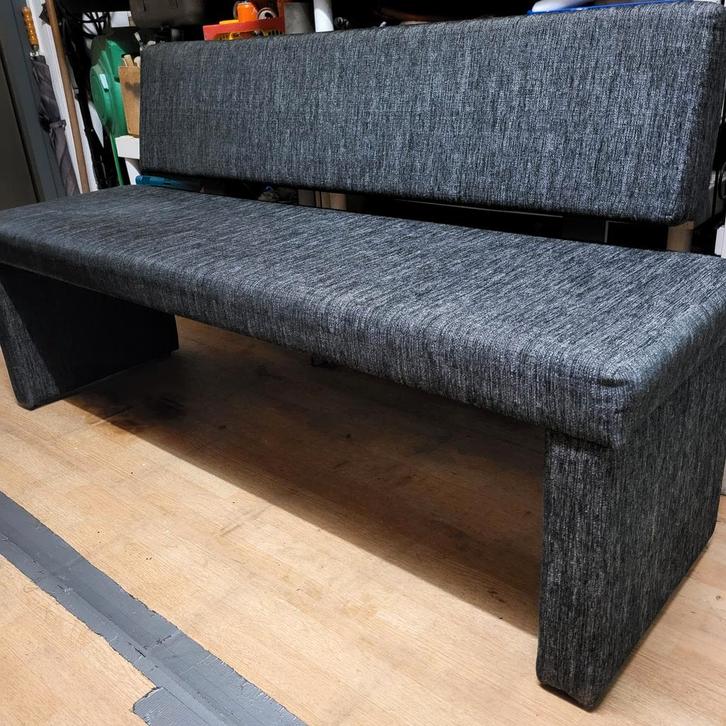 Eettafelbank antraciet, Huis en Inrichting, Stoelen, Zo goed als nieuw, Eén, Grijs, Ophalen