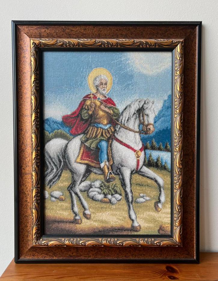 Handmade gobelin Saint Mina, Antiek en Kunst, Kunst | Schilderijen | Klassiek, Ophalen of Verzenden