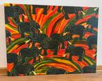 Schilderij abstract olifanten, Ophalen