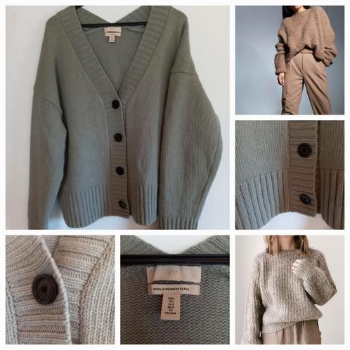 Zgan fog H&M wol/cashmere blend sweater Mt L, Kleding | Dames, Truien en Vesten, Zo goed als nieuw, Maat 42/44 (L), Overige kleuren