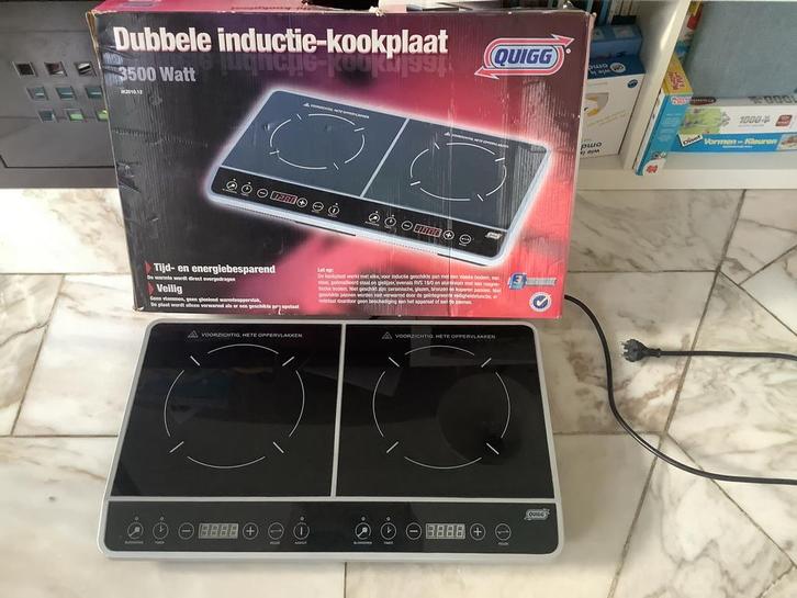 Dubbele Inductie Kookplaat  vrijstaand zgan inductieplaat, Witgoed en Apparatuur, Kookplaten, Zo goed als nieuw, Vrijstaand, Inductie