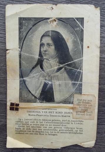 Om 1923 RELIKWIE Prent Prentje Theresia van Lisieux Santje beschikbaar voor biedingen