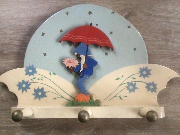 Kapstok J. Snelten - kabouter met paraplu, bloem en eendje, Kinderen en Baby's, Kinderkamer | Inrichting en Decoratie, Gebruikt