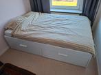 BRIMNES Bedframe 140x200 met opberglades - gebruikt, Huis en Inrichting, Slaapkamer | Bedden, Ophalen, Gebruikt, Wit, Tweepersoons