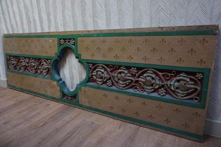 Antiek paneel afkomstig uit kerk, Neo-Gotisch, Antiek en Kunst, Antiek | Woonaccessoires, Ophalen