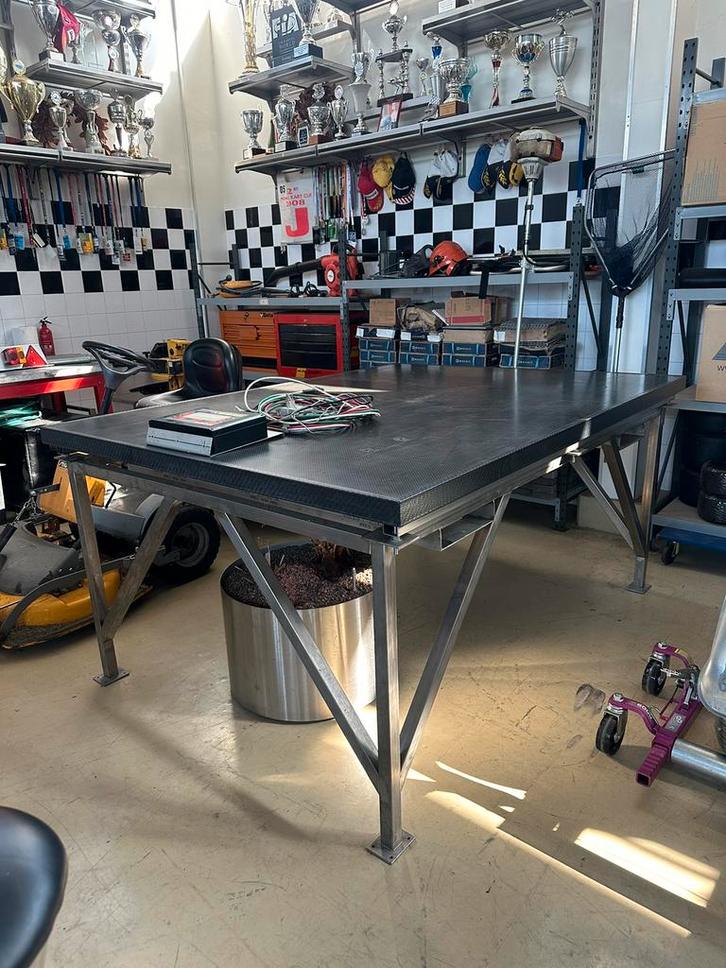 Carbon uitlijntafel voor kart met weegschalen, Sport en Fitness, Karting, Zo goed als nieuw, Kart, Ophalen of Verzenden