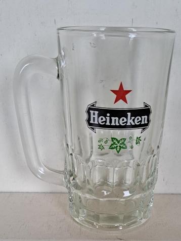 Heineken Bierglas Pul met logo 1 en met mosterdvlakken beschikbaar voor biedingen