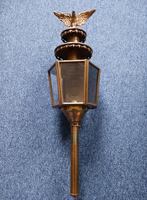 Antieke koperen koetslamp circa 1920., Antiek en Kunst, Ophalen