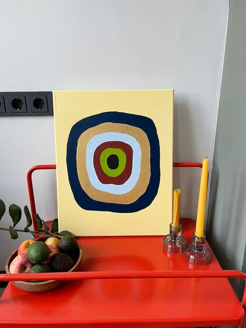 Centrum van Stilte Olieverfschilderij, Antiek en Kunst, Kunst | Designobjecten, Ophalen of Verzenden