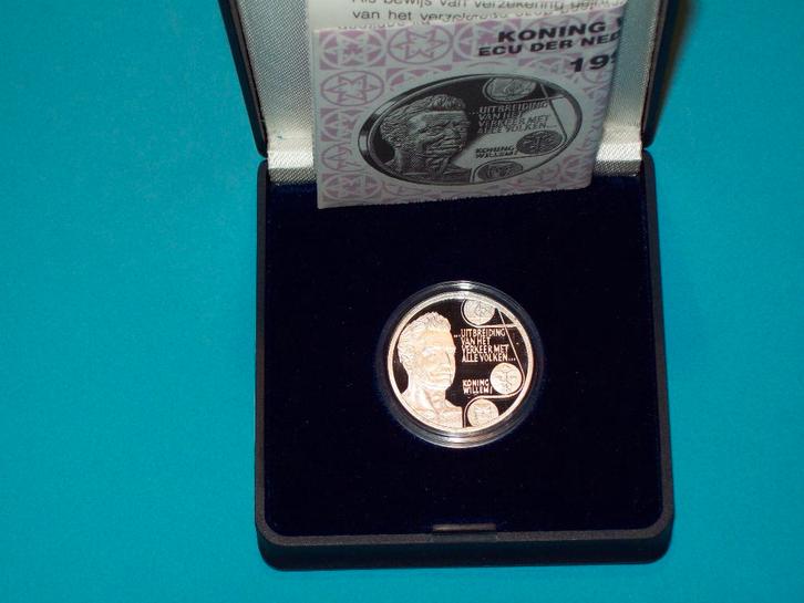 5-Ecu 1992 zilver Proof  "Willem I" !, Postzegels en Munten, Munten | Nederland, Setje, Overige waardes, Koningin Beatrix, Zilver