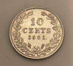 Nederland 1901 Wilhelmina 10 Cent Zeer Fraai, Zilver, Ophalen of Verzenden, 10 cent, Koningin Wilhelmina