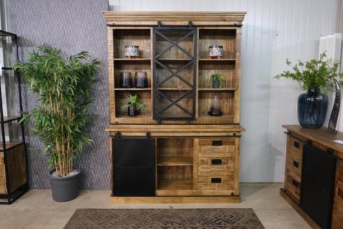 Buffetkast mangohout 160cm, Huis en Inrichting, Kasten | Buffetkasten, Zo goed als nieuw, 150 tot 200 cm, 150 tot 200 cm, 25 tot 50 cm