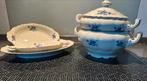 Brocante Spenzo servies delen met blauwe bloemen decoraties, Ophalen