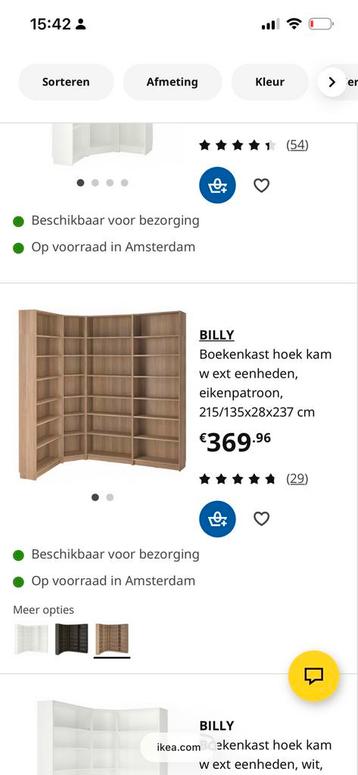 Boekenkast hoek