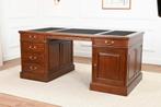 Klassiek Engles bureau partnerdesk Amber (NIEUW) 180x90, Huis en Inrichting, Bureaus, Ophalen of Verzenden, Nieuw, Bureau