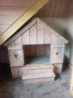 Steigerhouten bed, Kinderen en Baby's, Kinderkamer | Bedden, Ophalen, Gebruikt, 70 tot 85 cm, 140 tot 160 cm
