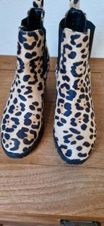 Leuke panterprint enkellaarsjes,39, Ophalen of Verzenden, Zo goed als nieuw, Zwart, Instappers