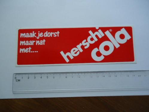 sticker oud HERSCHI COLA retro fris 3es frisdrank vintage, Verzamelen, Stickers, Zo goed als nieuw, Bedrijf of Vereniging, Verzenden