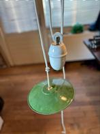 2stuks Franse pendel lamp / emaille lamp met katrol, Antiek en Kunst, Ophalen of Verzenden