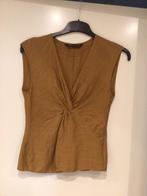 Top, Zara, linnen, zeer vrouwelijk, roestbruin mt 36., Ophalen of Verzenden, Zo goed als nieuw, Maat 36 (S), Zonder mouw