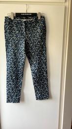 Max Mara. Blauwe enkelbroek met witte bloemetjes. Maat 38, Maat 38/40 (M), Blauw, Max Mara, Ophalen of Verzenden