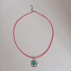 Ketting roze met hanger, Ophalen of Verzenden, Zo goed als nieuw, Roze, Overige materialen