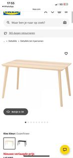 LISABO Tafel, essenfineer, Huis en Inrichting, Ophalen, Zo goed als nieuw, 25 tot 50 cm, Rechthoekig