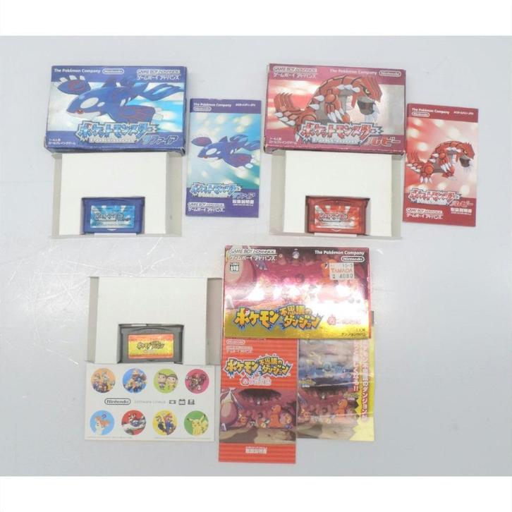 Bundel Pokémon Ruby, Sapphire & Red Rescue Team (Japan) GBA, Spelcomputers en Games, Games | Nintendo Game Boy, Gebruikt, Avontuur en Actie