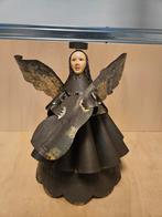 Antieke Metalen Engel met Gitaar, Diversen, Kerst, Ophalen of Verzenden, Gebruikt