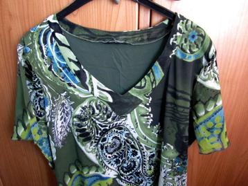 Super mooie stretch tuniek / blouse dubbele stof, maat XXL beschikbaar voor biedingen