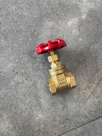 1/2" Schuifafsluiter (messing) beschikbaar voor biedingen