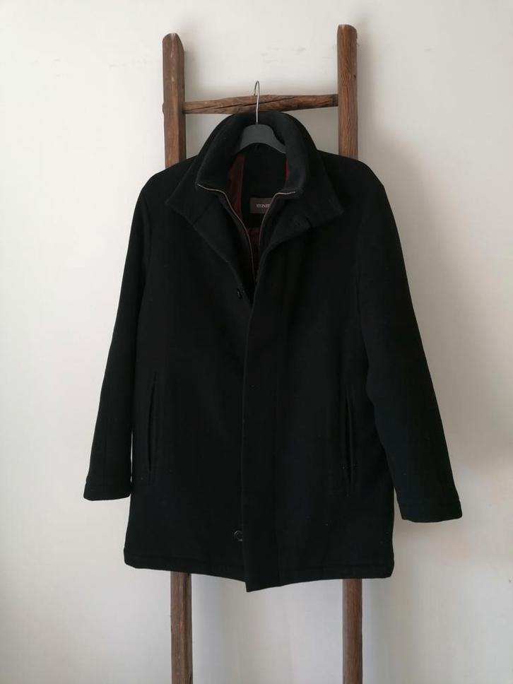 Stones winterjas jas wol kasjmier 50, Kleding | Heren, Jassen | Winter, Zo goed als nieuw, Maat 48/50 (M), Zwart, Ophalen of Verzenden
