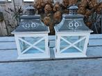 Set van 2 decoratieve lantaarns, Ophalen, Zo goed als nieuw, Metaal, Grijs
